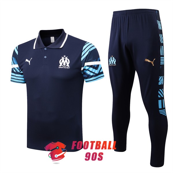 om 2022-2023 entrainement bleu fonce polo kit