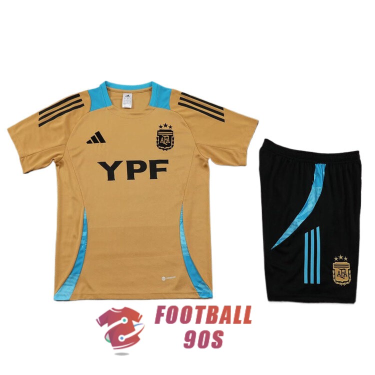 argentine 2024-2025 entrainement brown clair bleu YPF polo kit