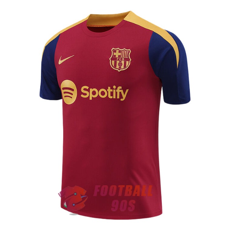 maillot barcelone entrainement 2024-2025 rouge fonce bleu fonce