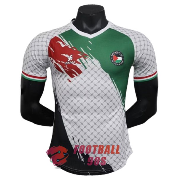 maillot palestine edition speciale version joueur 2023-2024 blanc noir vert rouge