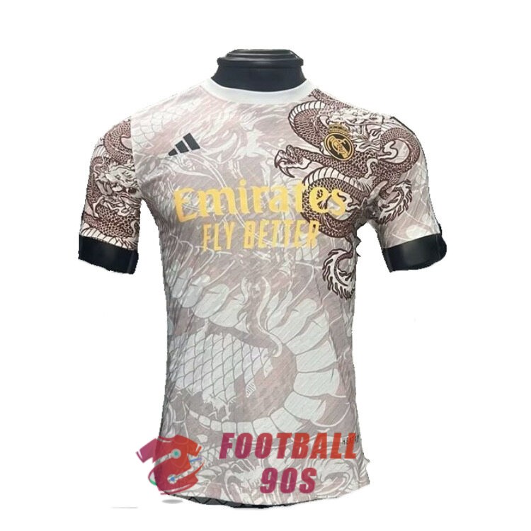 maillot real madrid edition speciale version joueur 2024-2025 dragon ball brown clair jaune