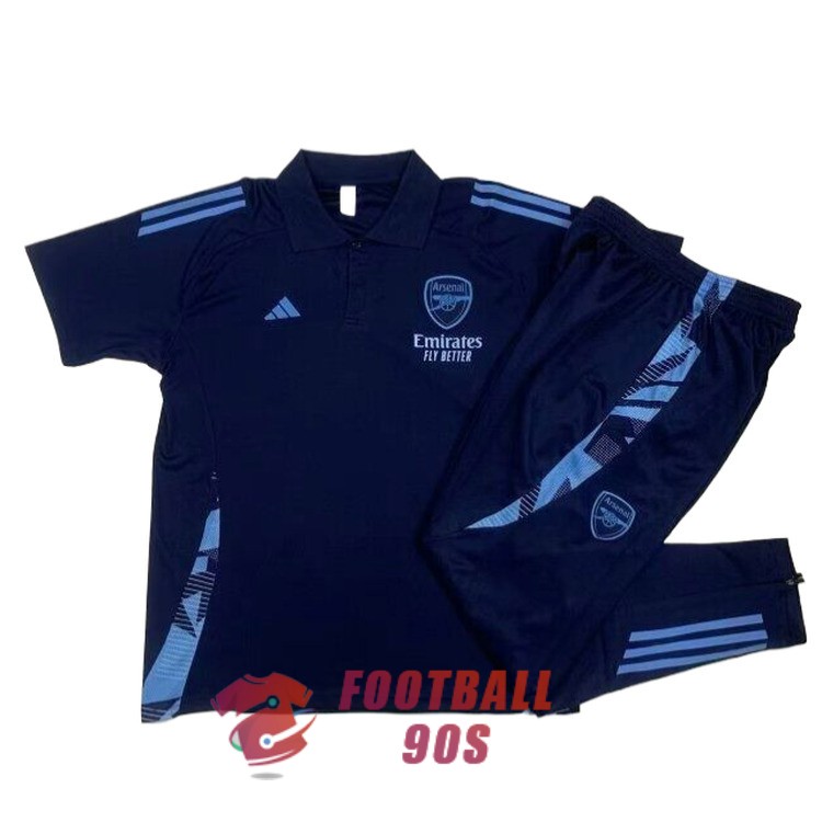 arsenal 2024-2025 polo kit bleu fonce