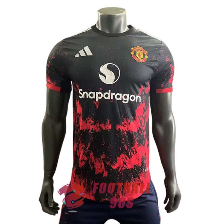 maillot manchester united edition speciale version joueur 2024-2025 noir rouge sea